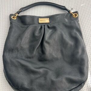 Marc by Marc Jacobs Standard Supply Leather Hobo Bag Black Gold Hardware